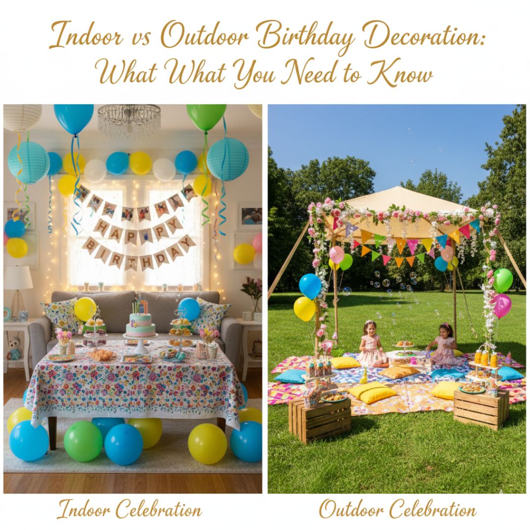 Indoor vs Outdoor Birthday Decoration: What You Need to Know